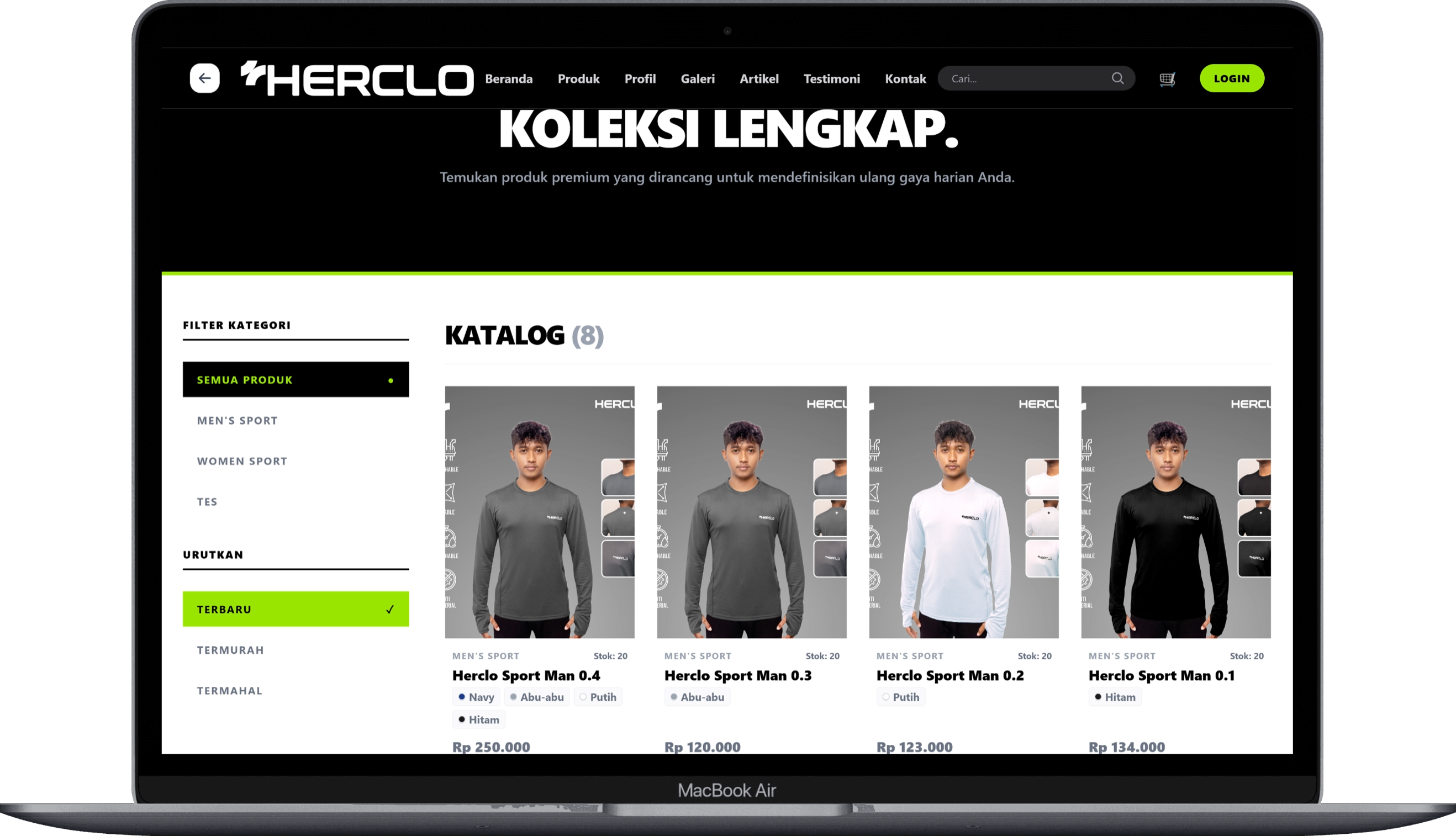 Website E-Commerce HERCLO - Slide 1